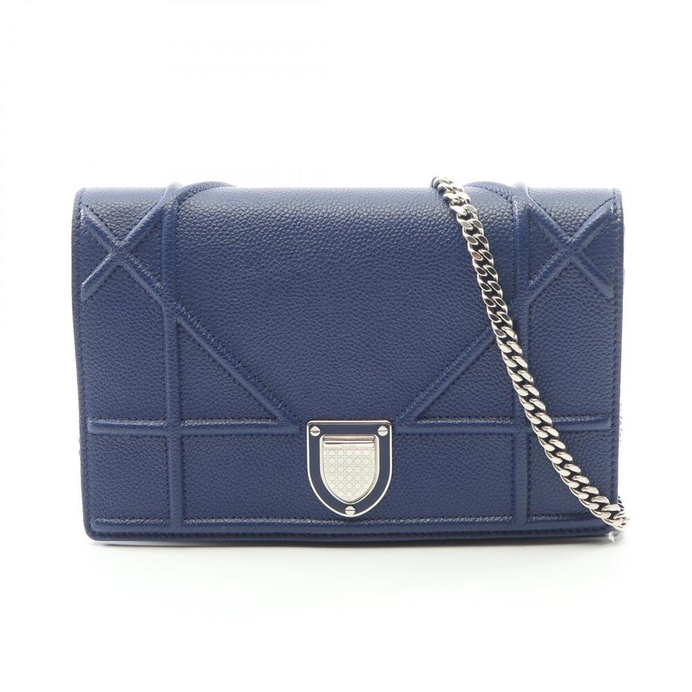Dior DIORAMA Shoulder Bag Leather Blue